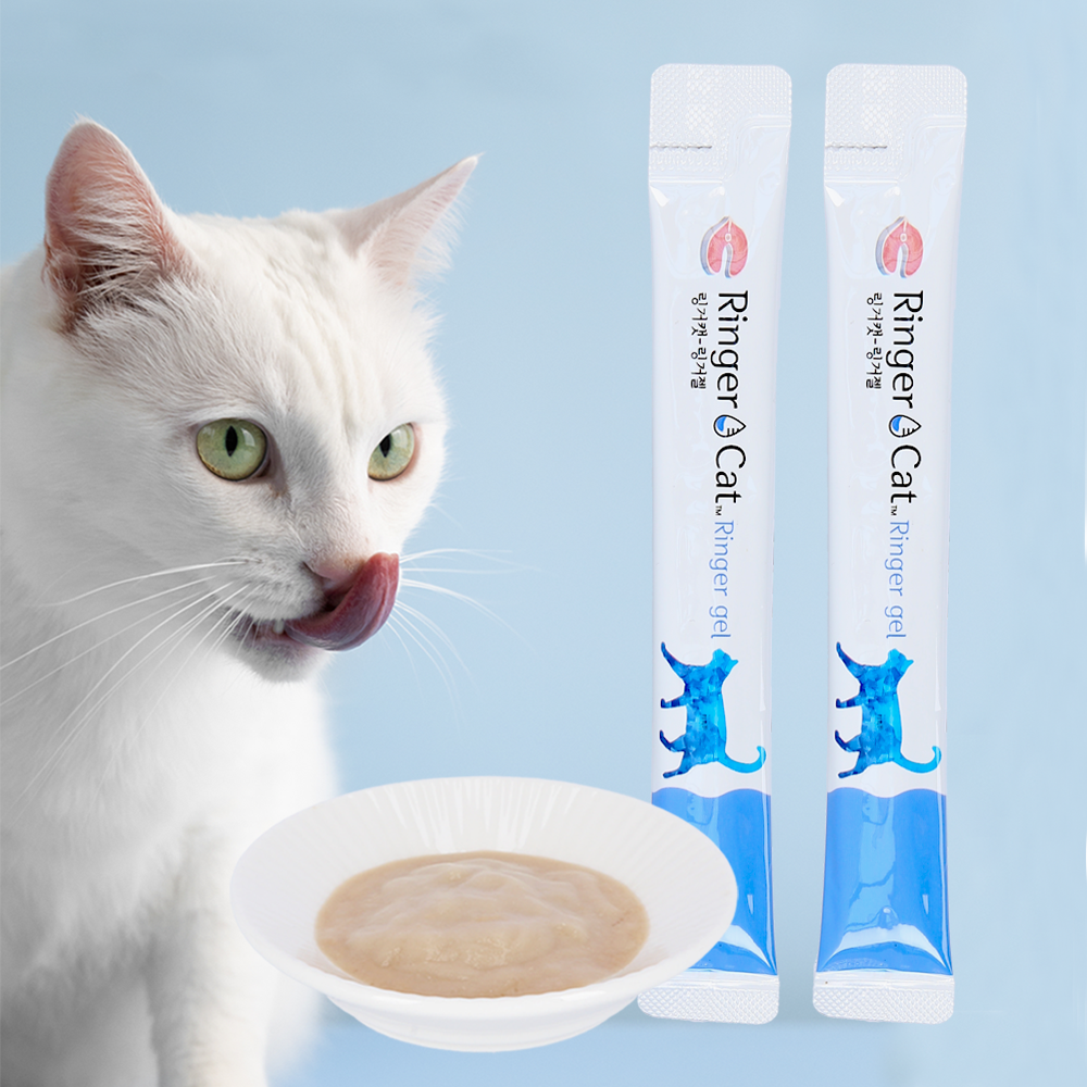 고양이음수량 수분보충제 링거캣 링거젤 체험키트 56g 4개입 고양이간식 고양이음료